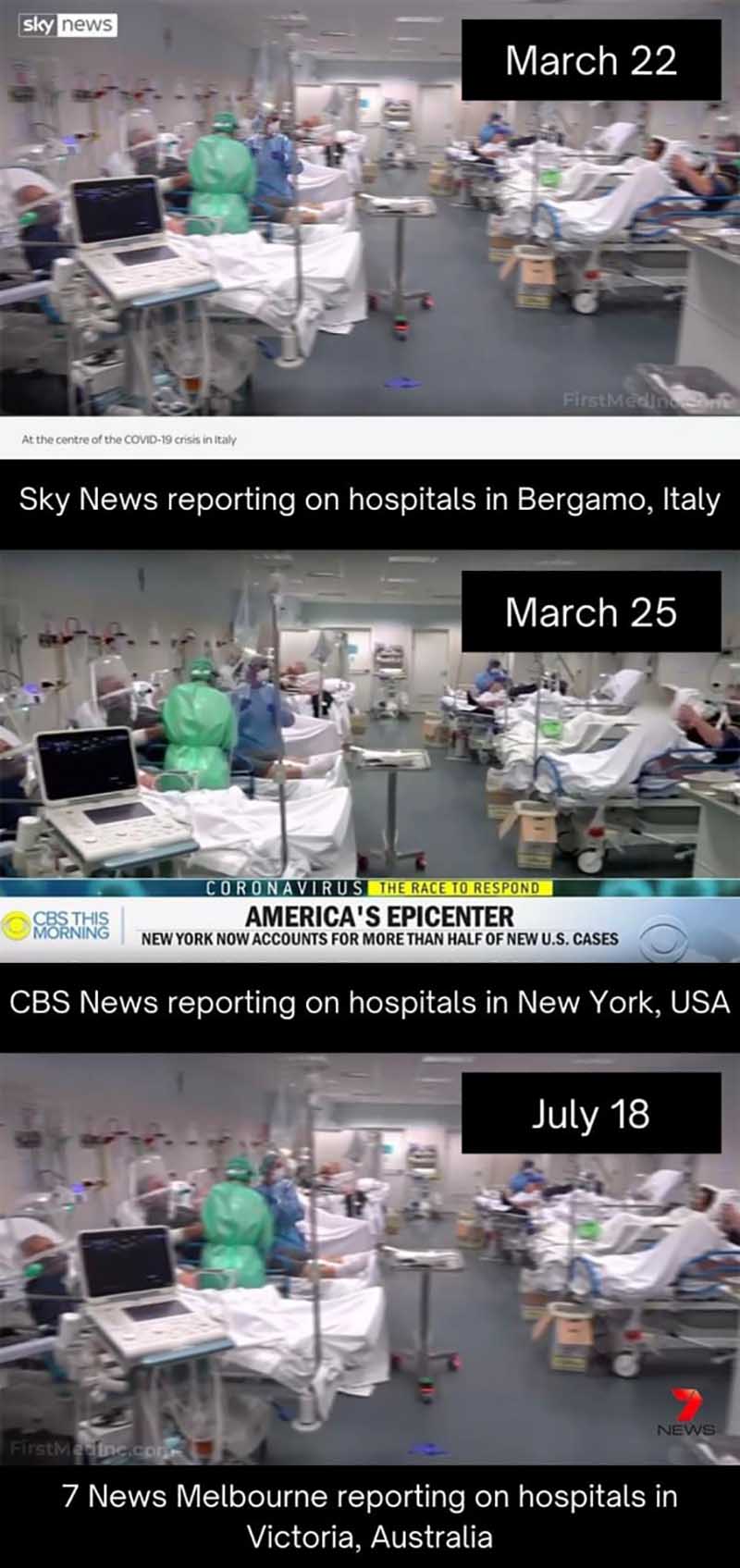TV news lying about where the hospital footage is from